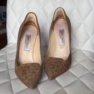 Jimmy Choo Brown Leopard Print Heels